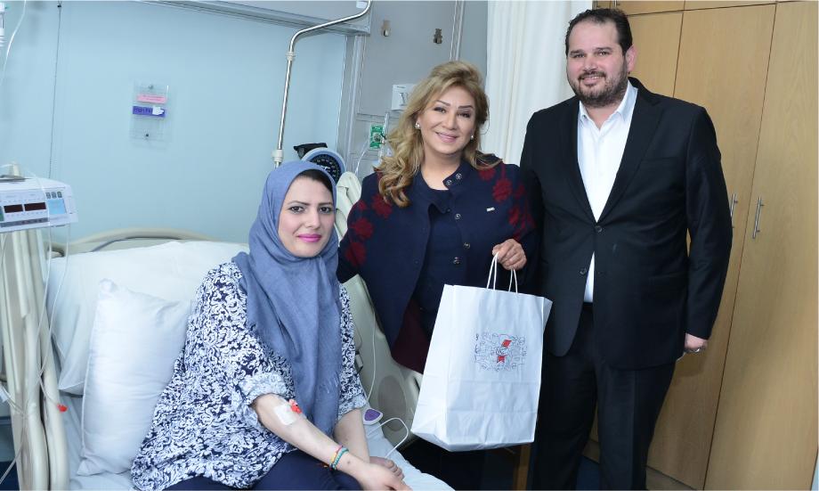 الاحتفال بعيد الأم في مركز الحسين للسرطان مع الممثلة أمل الدباس