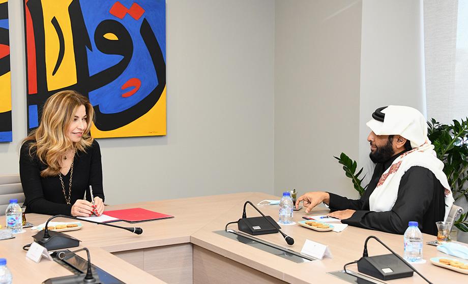 الاجتماع بالشيخ عبد العزيز بن عبد الرحمن آل ثاني