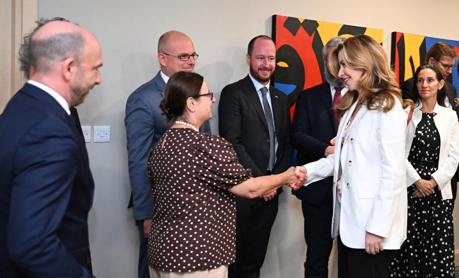 Welcoming the EU Ambassador and a Group of European Ambassadors at KHCC