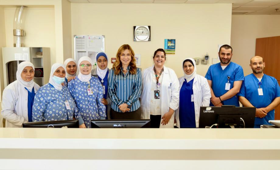 زيارة سمو الأميرة غيداء طلال لمرضى المركز