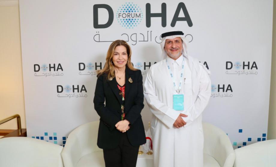 لقاء سمو الأميرة غيداء طلال مع الهلال الأحمر القطري