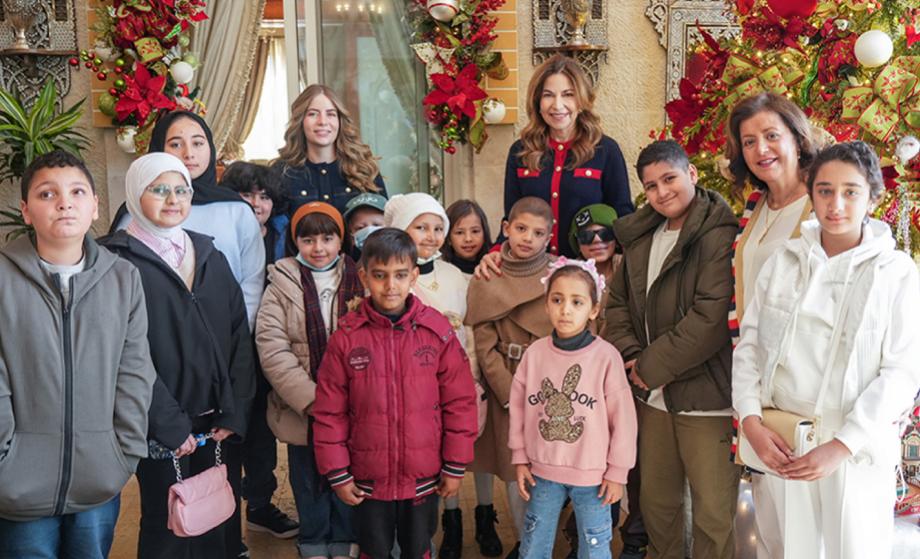 السيدة تيماء خوري قعوار عضو مجلس أمناء مؤسسة ومركز الحسين للسرطان تستضيف أطفال مركز الحسين للسرطان