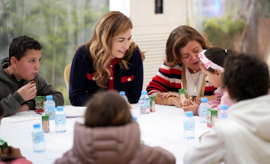 السيدة تيماء خوري قعوار عضو مجلس أمناء مؤسسة ومركز الحسين للسرطان تستضيف أطفال مركز الحسين للسرطان