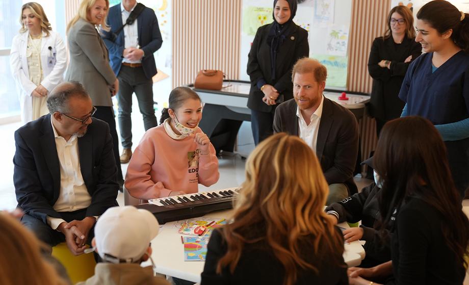 Princess Ghida Talal Receives WHO Delegation Joined by Prince Harry, Duke of Sussex, and Meghan, Duchess of Sussex