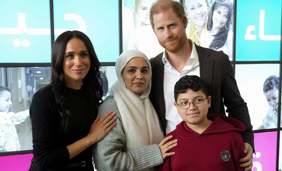Princess Ghida Talal Receives WHO Delegation Joined by Prince Harry, Duke of Sussex, and Meghan, Duchess of Sussex