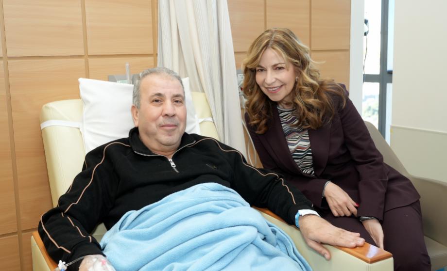 زيارة الأميرة غيداء طلال والأميرة رجاء للاطمئنان على مرضى السرطان