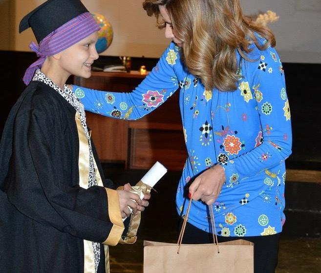 Princess Ghida Talal celebrates the graduation of 140 students under the Back to School Program for the 2015/16 academic year