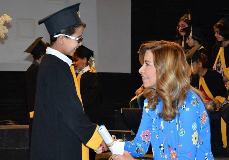 Princess Ghida Talal celebrates the graduation of 140 students under the Back to School Program for the 2015/16 academic year
