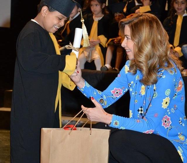 Princess Ghida Talal celebrates the graduation of 140 students under the Back to School Program for the 2015/16 academic year
