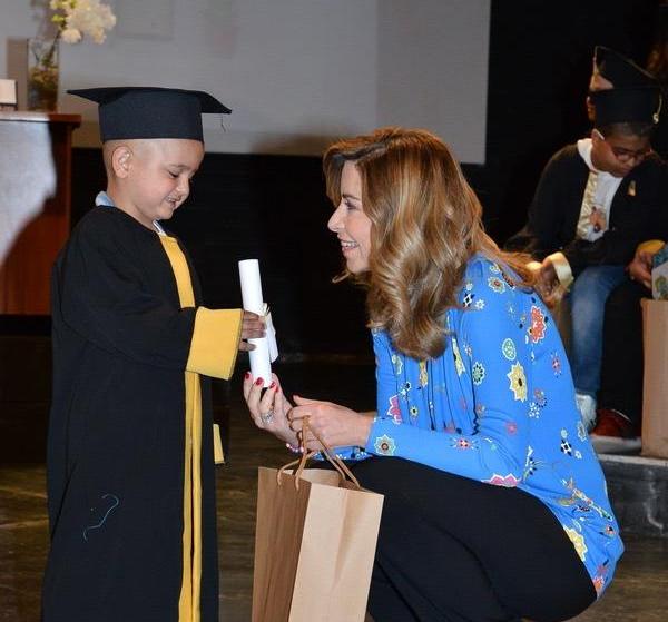 Princess Ghida Talal celebrates the graduation of 140 students under the Back to School Program for the 2015/16 academic year