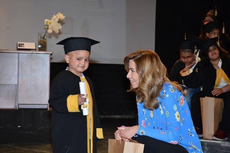 Princess Ghida Talal celebrates the graduation of 140 students under the Back to School Program for the 2015/16 academic year